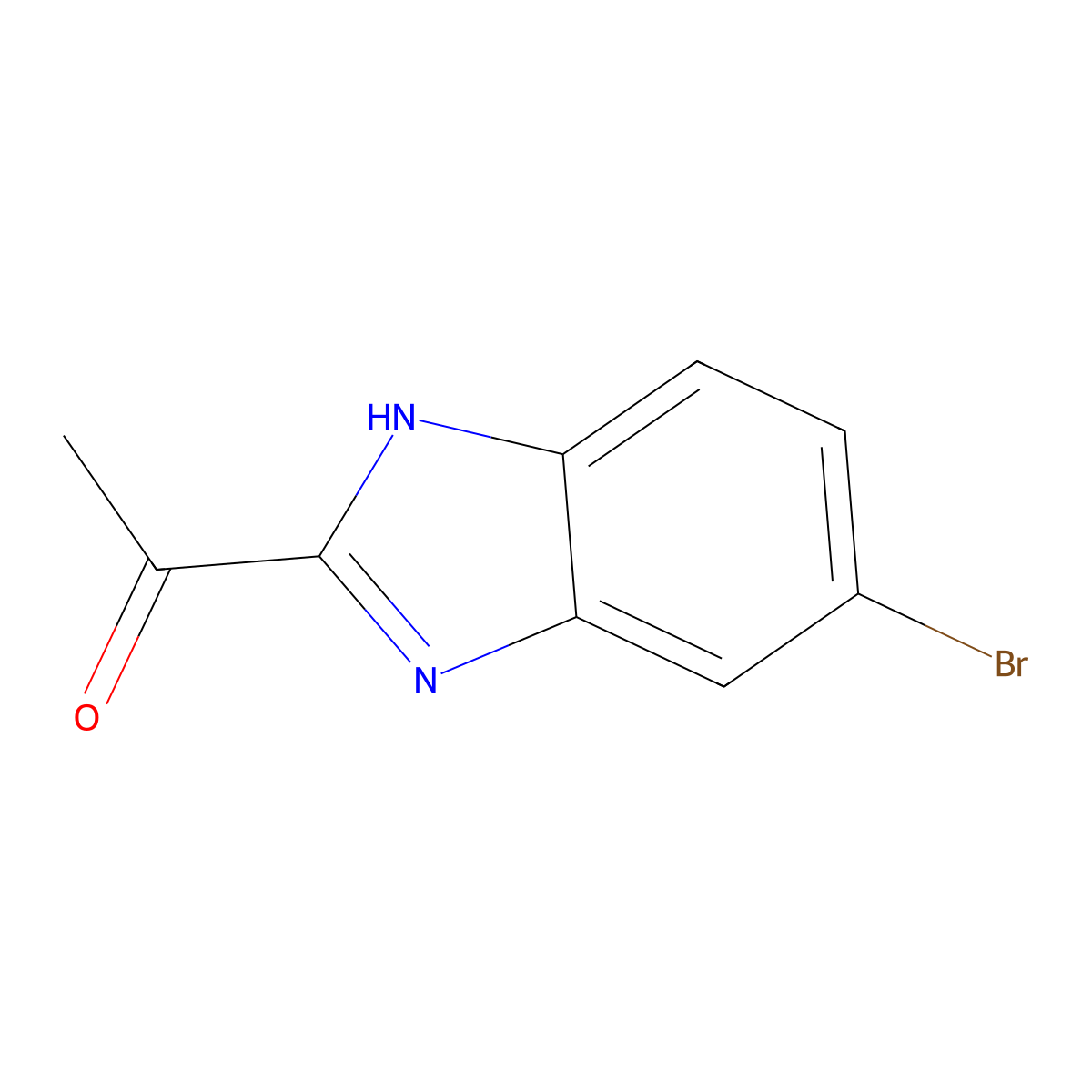 1-(6-Bromo-1H-benzo[d]imidazol-2-yl)ethanone molecular structure, CAS 296265-20-8