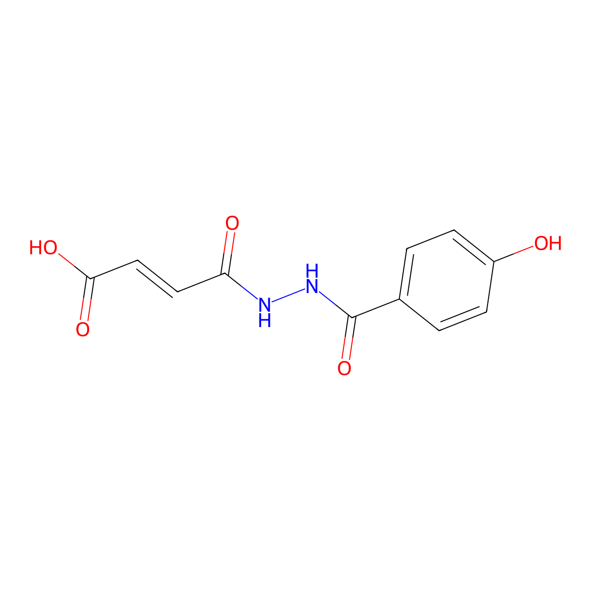 4-[2-(4-Hydroxybenzoyl)hydrazinyl]-4-oxobut-2-enoic acid molecular structure, CAS 296265-27-5
