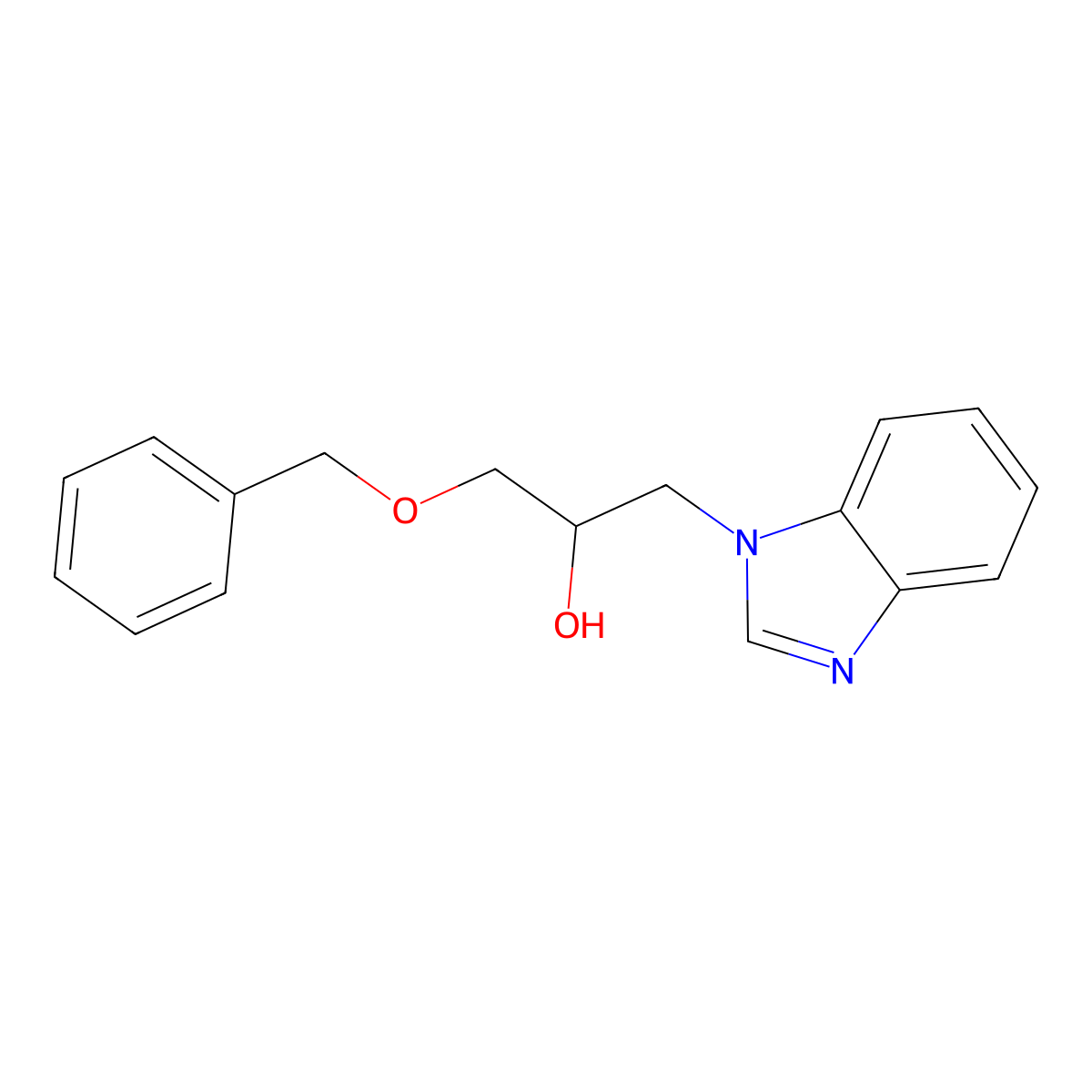 1-(Benzimidazol-1-yl)-3-phenylmethoxypropan-2-ol molecular structure, CAS 296265-28-6