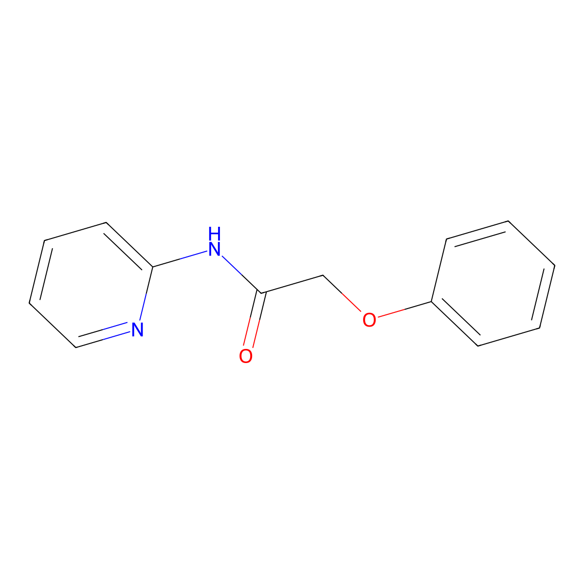 2-Phenoxy-N-(2-pyridinyl)acetamide molecular structure, CAS 296266-16-5
