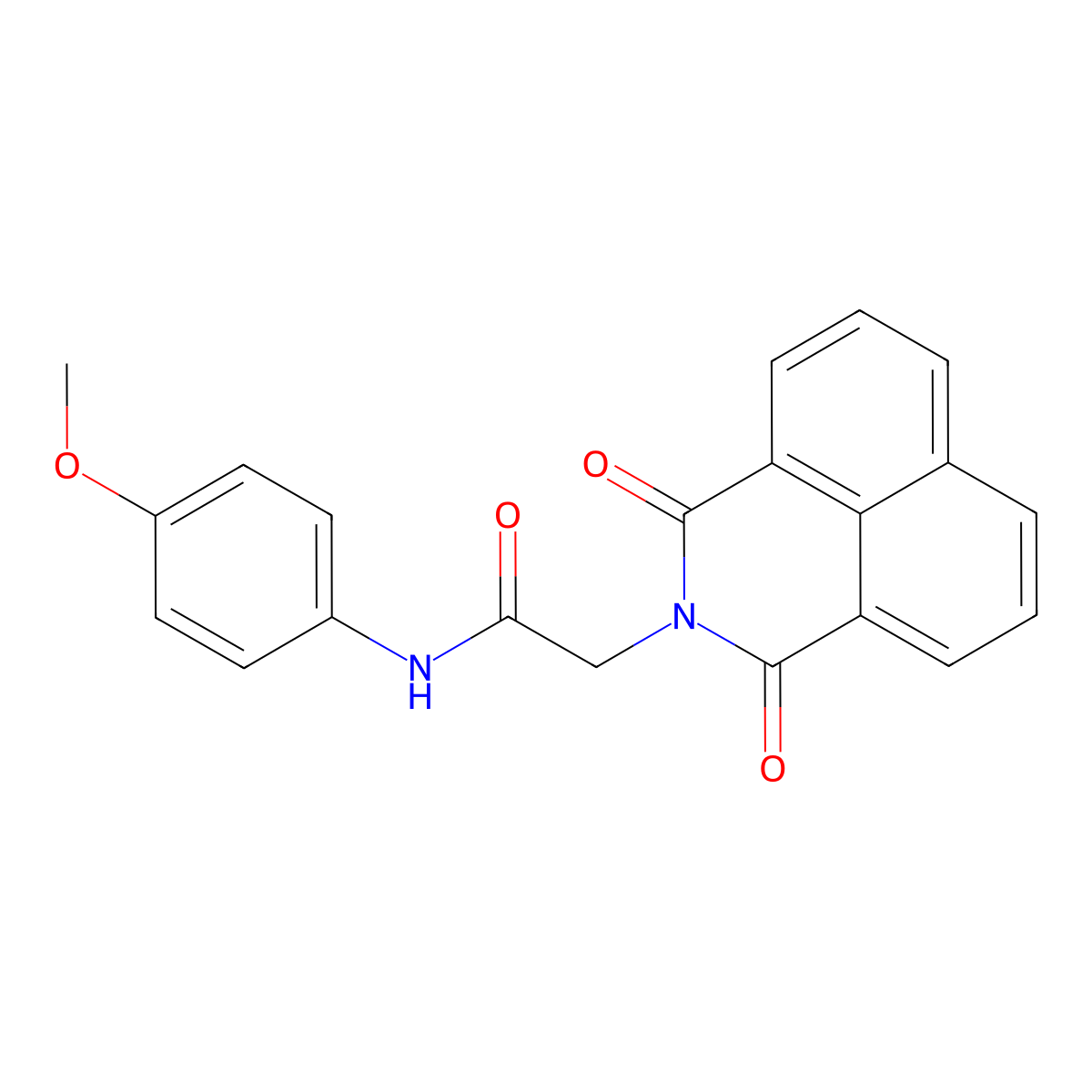 2-(1,3-dioxo-1H-benzo[de]isoquinolin-2(3H)-yl)-N-(4-methoxyphenyl)acetamide molecular structure, CAS 296266-35-8