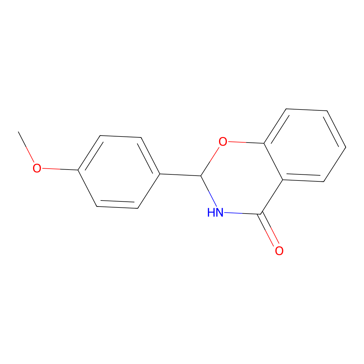 2-(4-Methoxyphenyl)-2,3-dihydro-1,3-benzoxazin-4-one molecular structure, CAS 296272-05-4