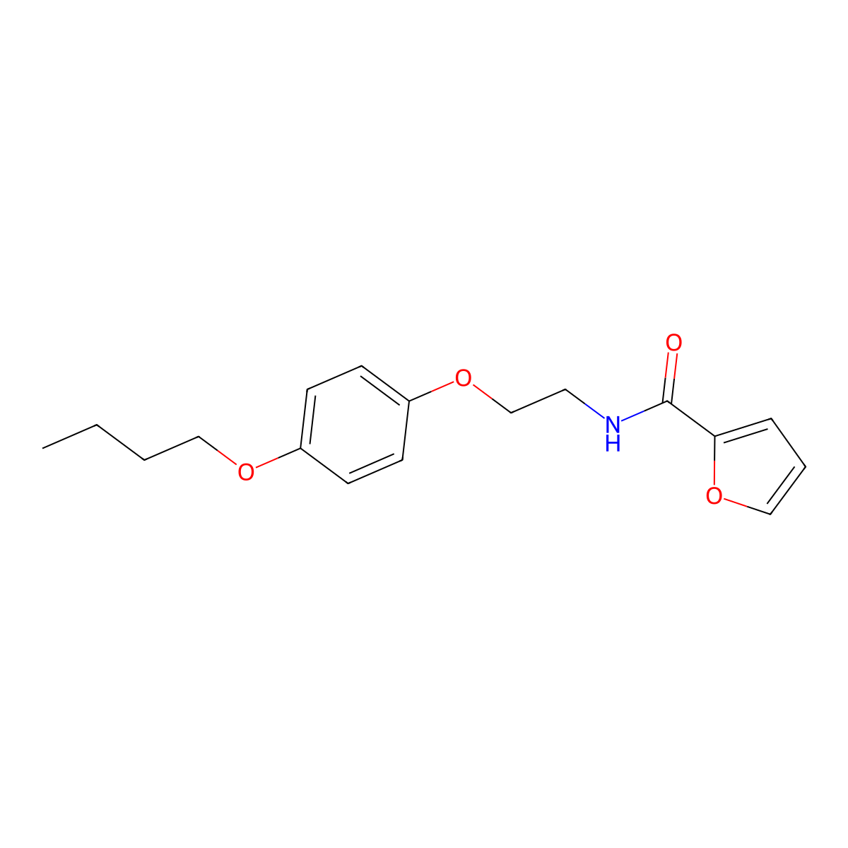 N-[2-(4-butoxyphenoxy)ethyl]furan-2-carboxamide molecular structure, CAS 296272-85-0