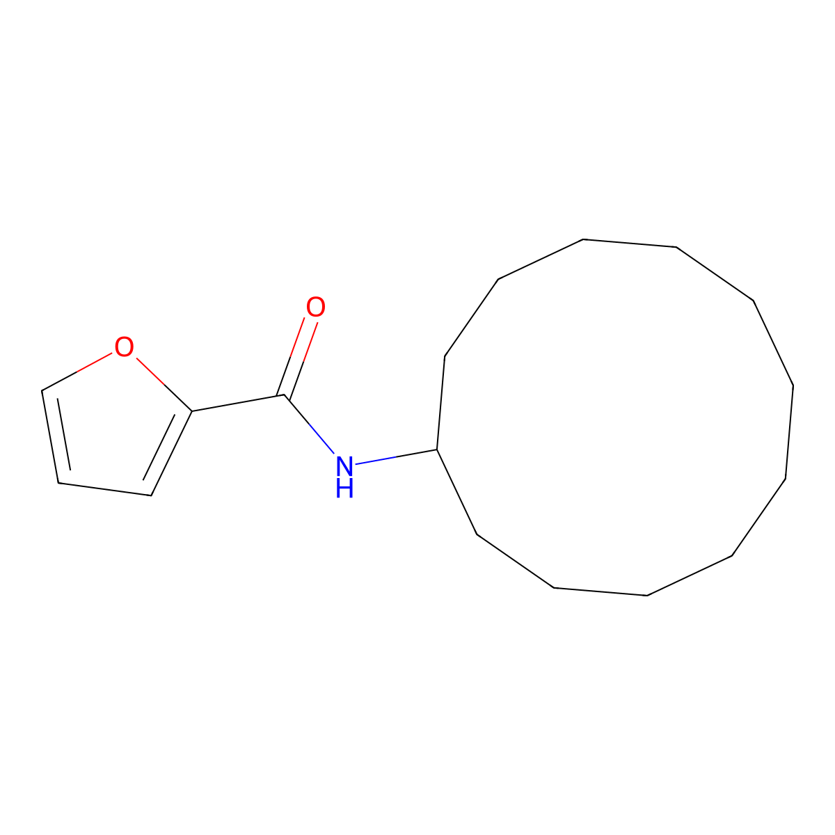 N-cyclododecylfuran-2-carboxamide molecular structure, CAS 296272-97-4