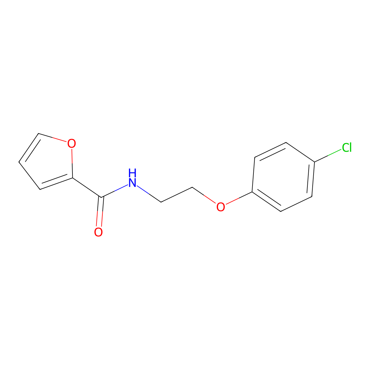 N-[2-(4-chlorophenoxy)ethyl]furan-2-carboxamide molecular structure, CAS 296273-30-8
