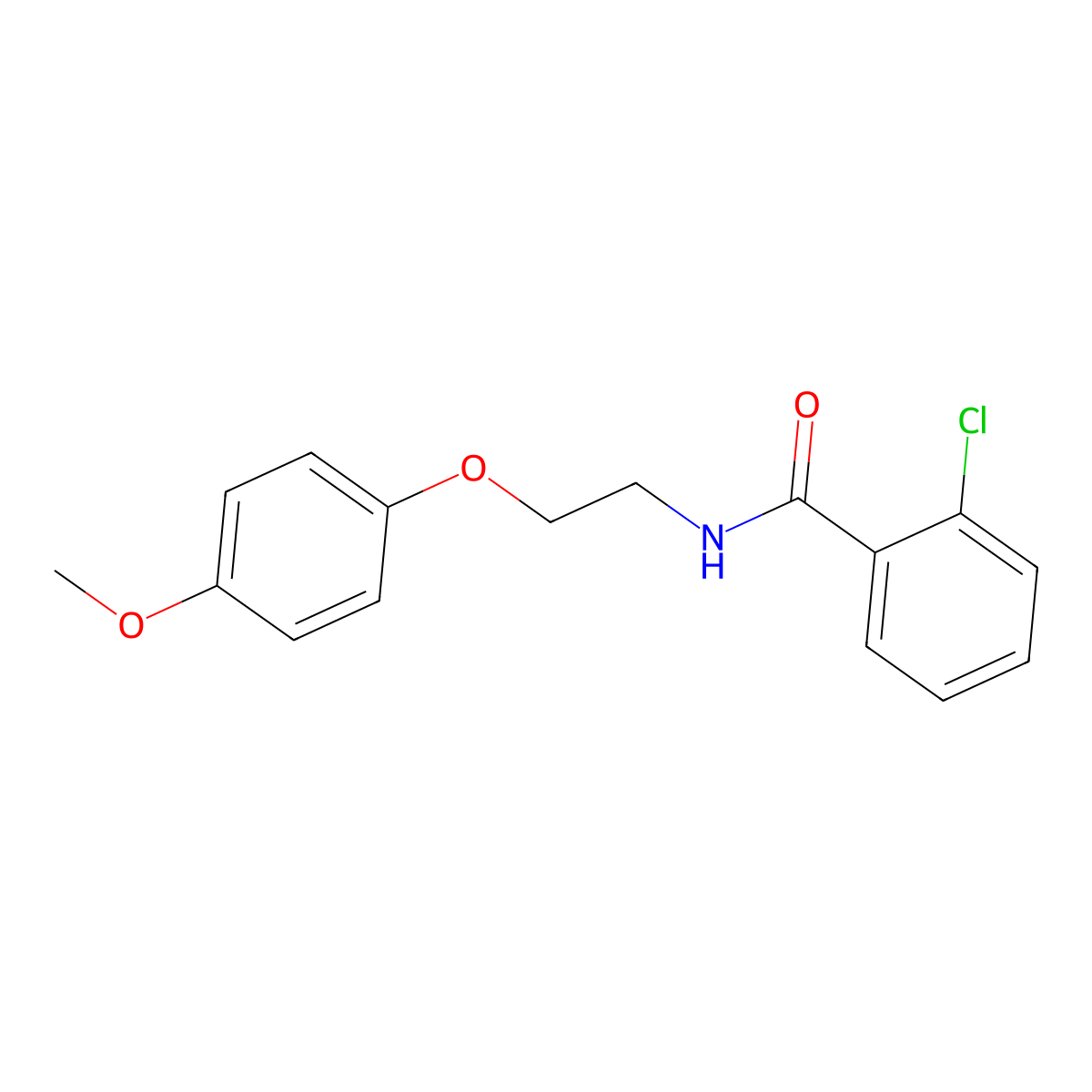 2-chloro-N-[2-(4-methoxyphenoxy)ethyl]benzamide molecular structure, CAS 296273-71-7