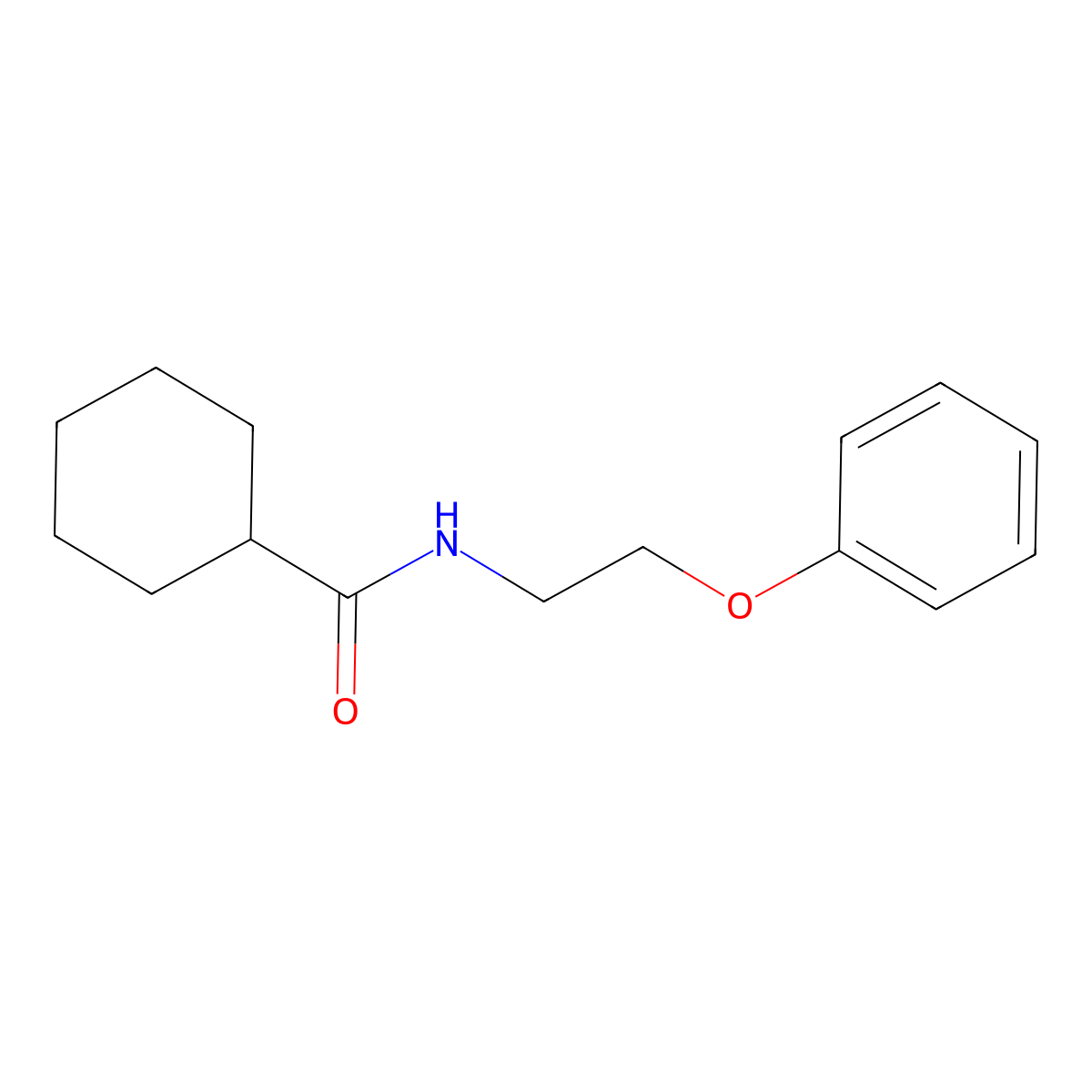 N-(2-phenoxyethyl)cyclohexanecarboxamide molecular structure, CAS 296273-93-3