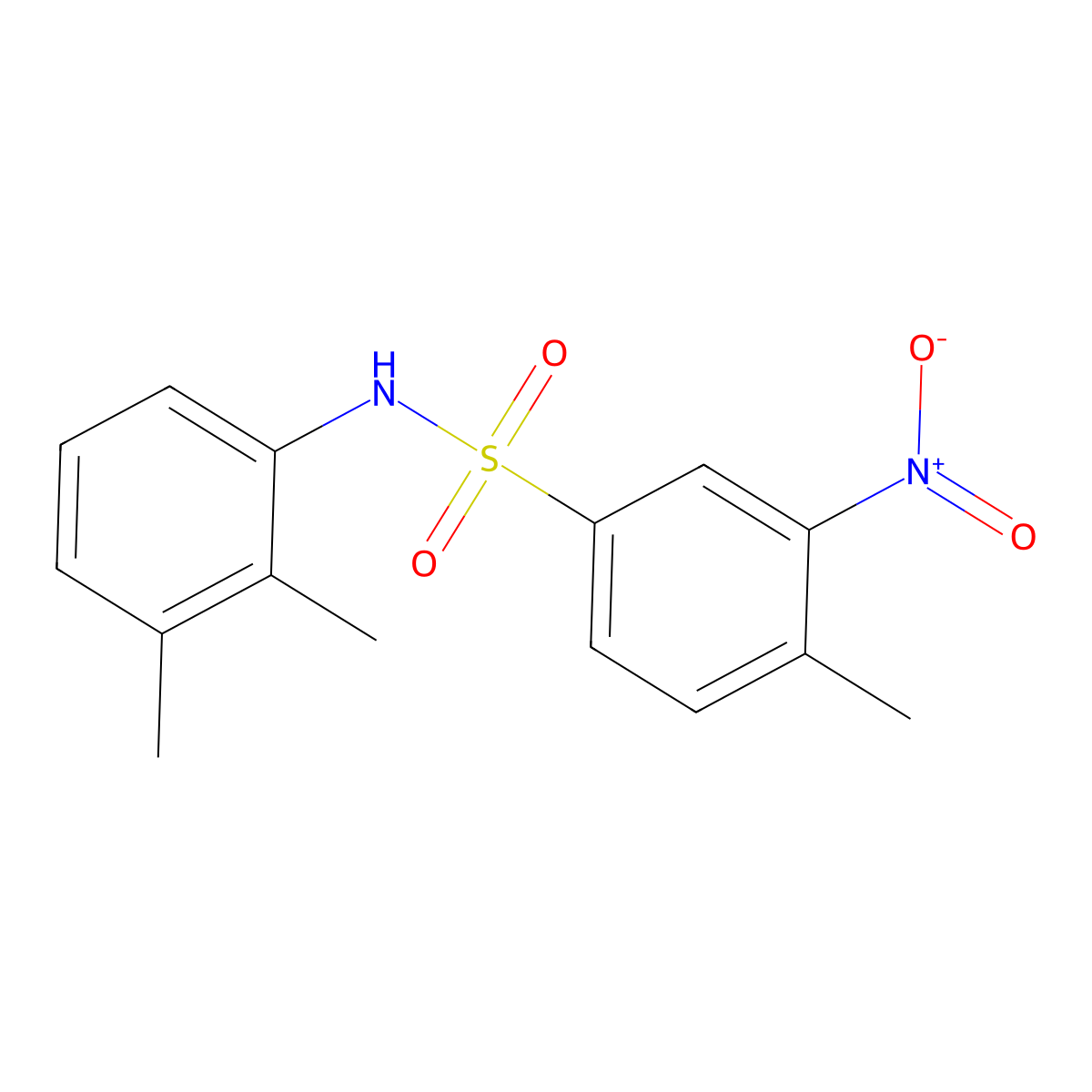 N-(2,3-dimethylphenyl)-4-methyl-3-nitrobenzenesulfonamide molecular structure, CAS 296274-06-1