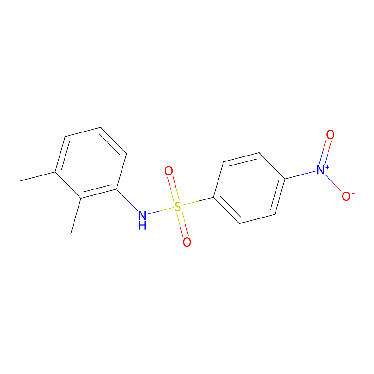 N-(2,3-dimethylphenyl)-4-nitrobenzenesulfonamide molecular structure, CAS 296274-30-1