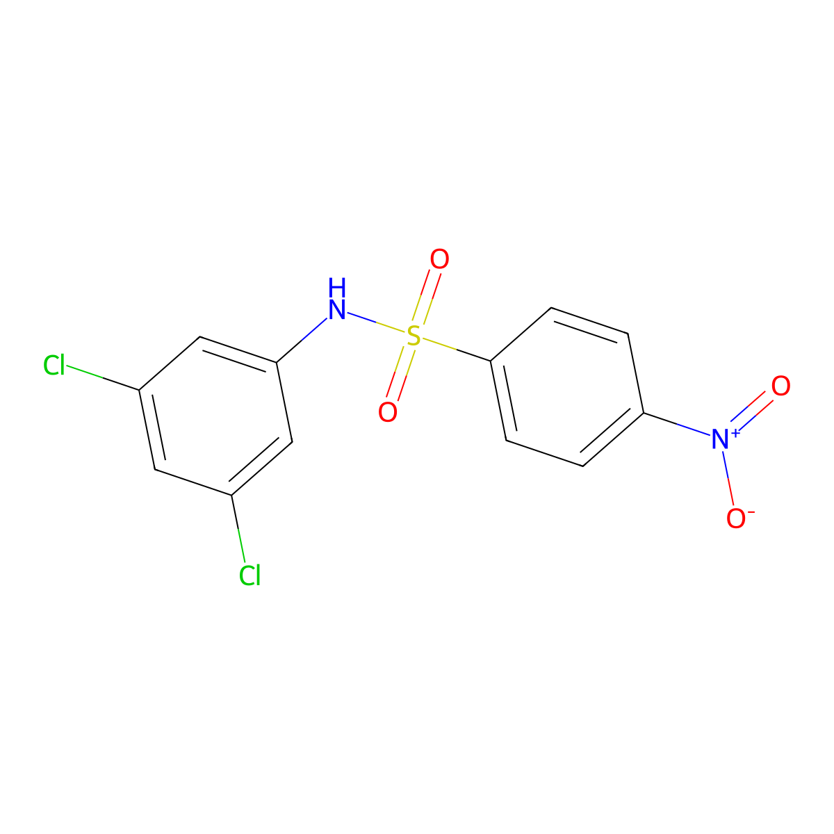 N-(3,5-dichlorophenyl)-4-nitrobenzenesulfonamide molecular structure, CAS 296275-16-6