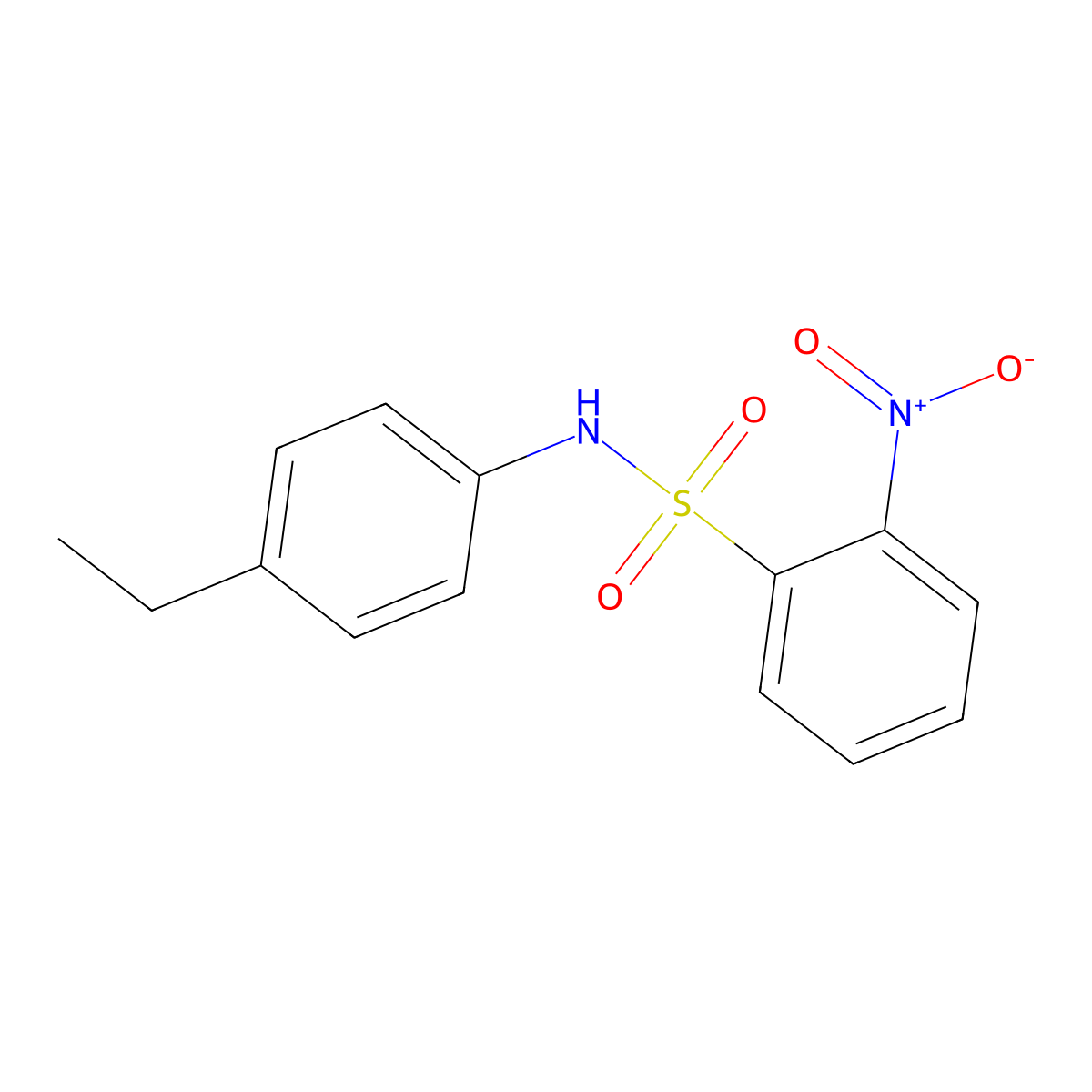 N-(4-ethylphenyl)-2-nitrobenzenesulfonamide molecular structure, CAS 296275-18-8