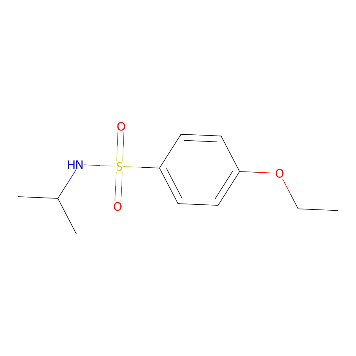 4-ethoxy-N-propan-2-ylbenzenesulfonamide molecular structure, CAS 296275-31-5