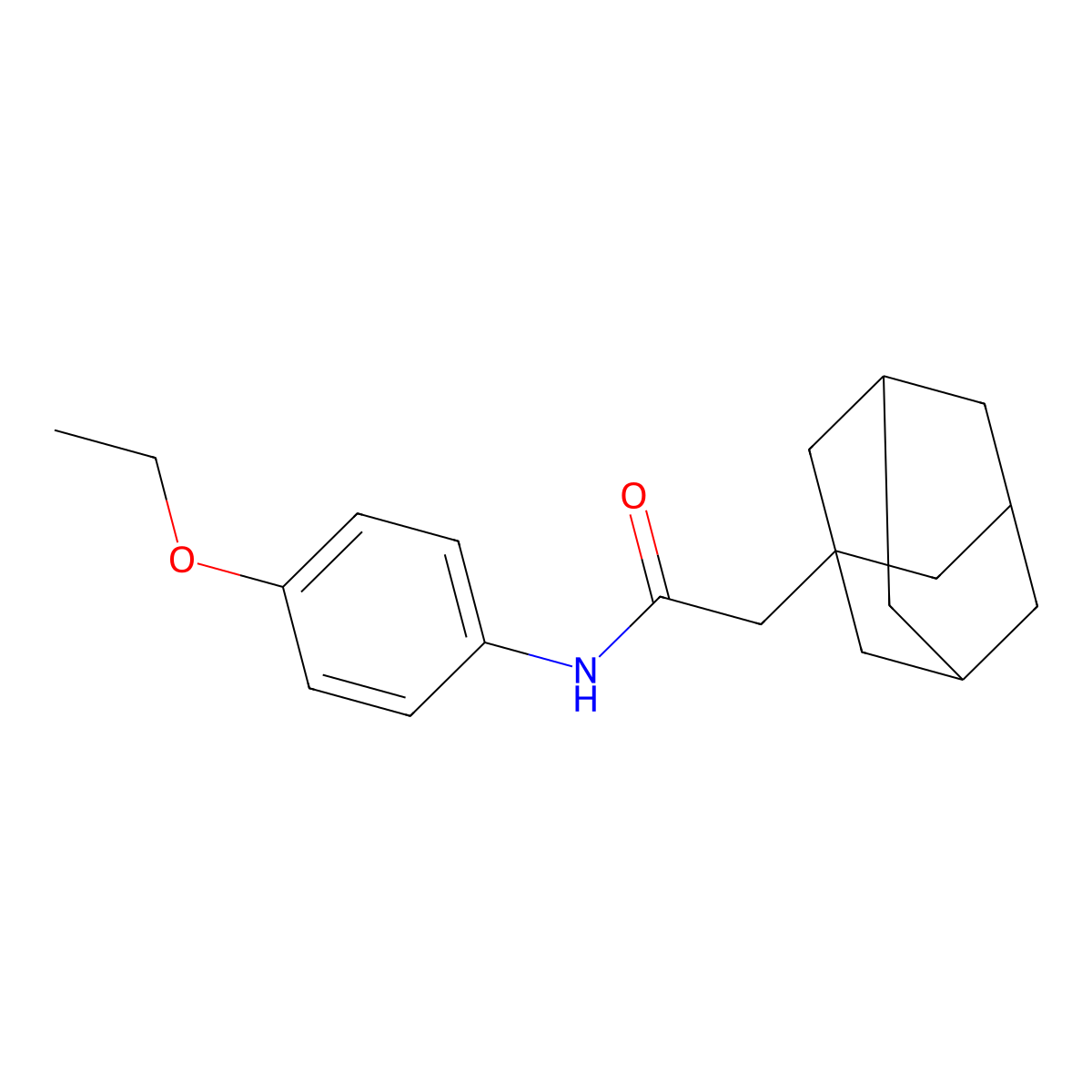 2-adamantan-1-yl-N-(4-ethoxyphenyl)acetamide molecular structure, CAS 296276-37-4