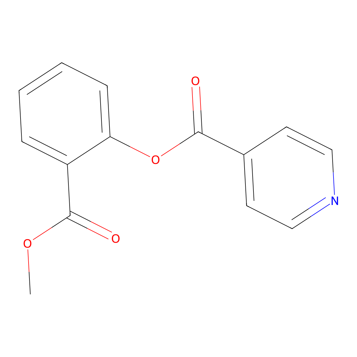 2-(Methoxycarbonyl)phenyl isonicotinate molecular structure, CAS 296276-38-5
