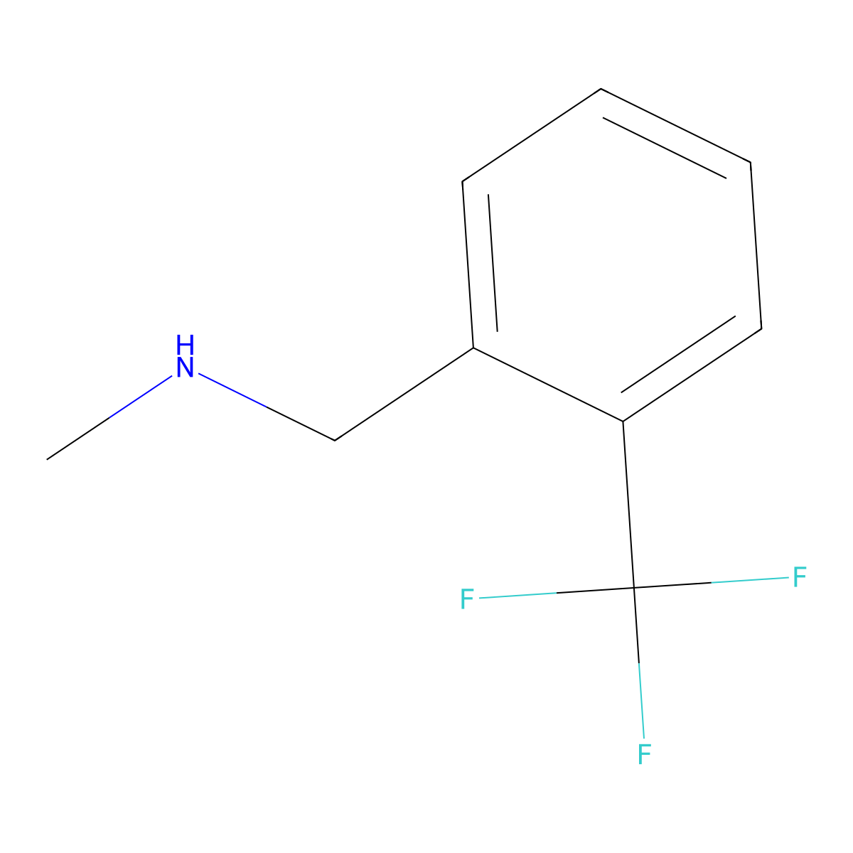 N-Methyl-1-[2-(trifluoromethyl)phenyl]methanamine molecular structure, CAS 296276-41-0
