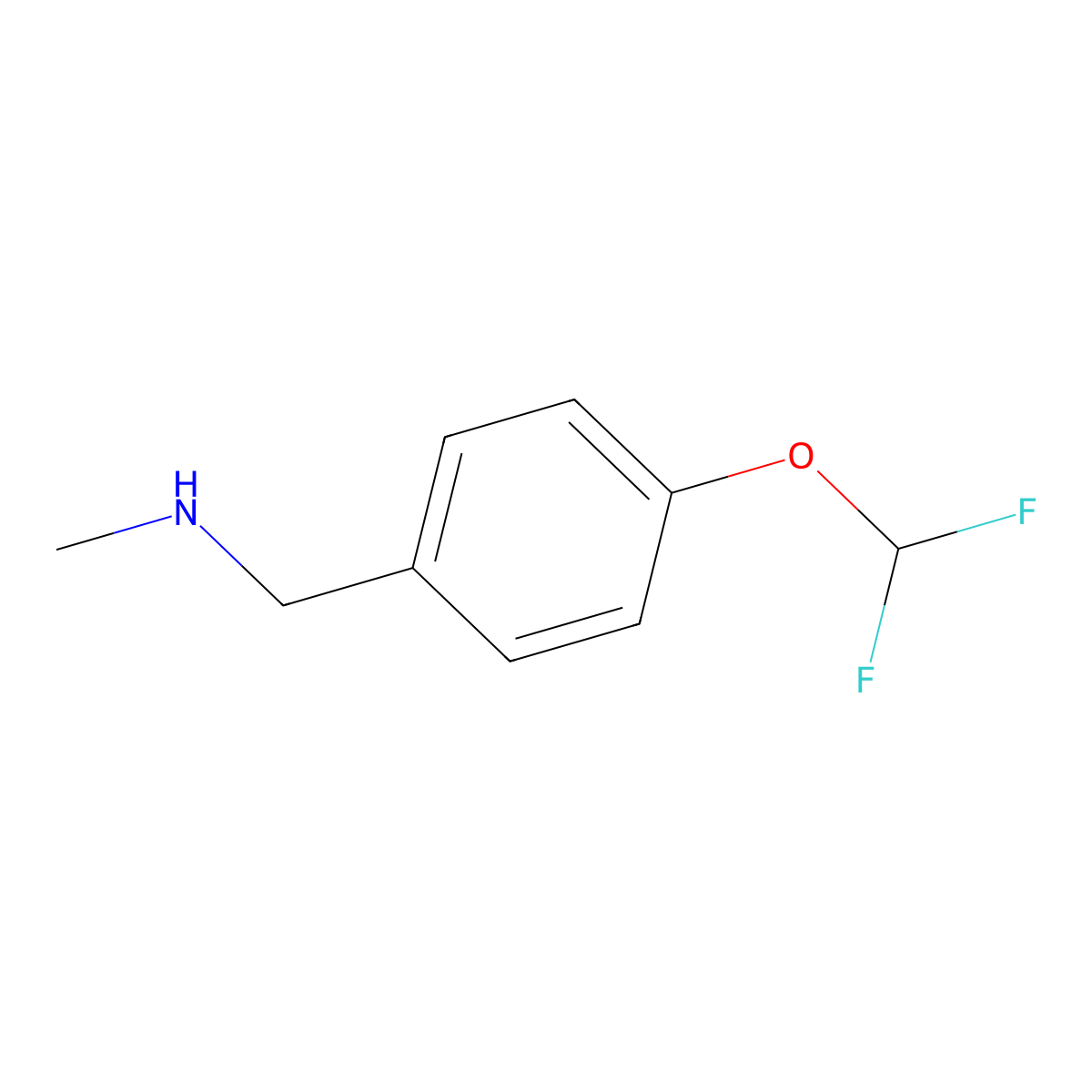 {[4-(Difluoromethoxy)phenyl]methyl}(methyl)amine molecular structure, CAS 296276-42-1