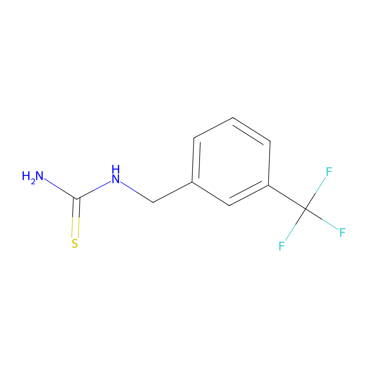 {[3-(Trifluoromethyl)phenyl]methyl}thiourea molecular structure, CAS 296277-06-0