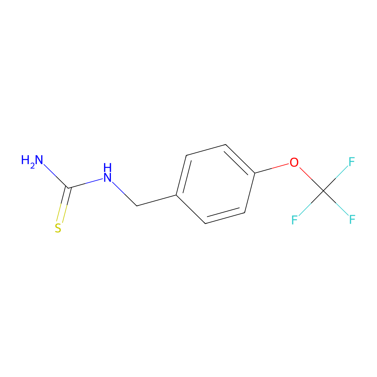 ((4-(Trifluoromethoxy)phenyl)methyl)thiourea molecular structure, CAS 296277-22-0