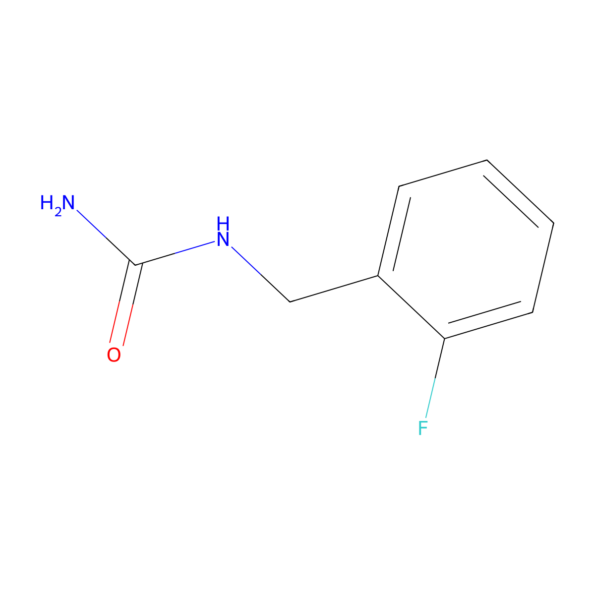 [(2-Fluorophenyl)methyl]urea molecular structure, CAS 296277-54-8
