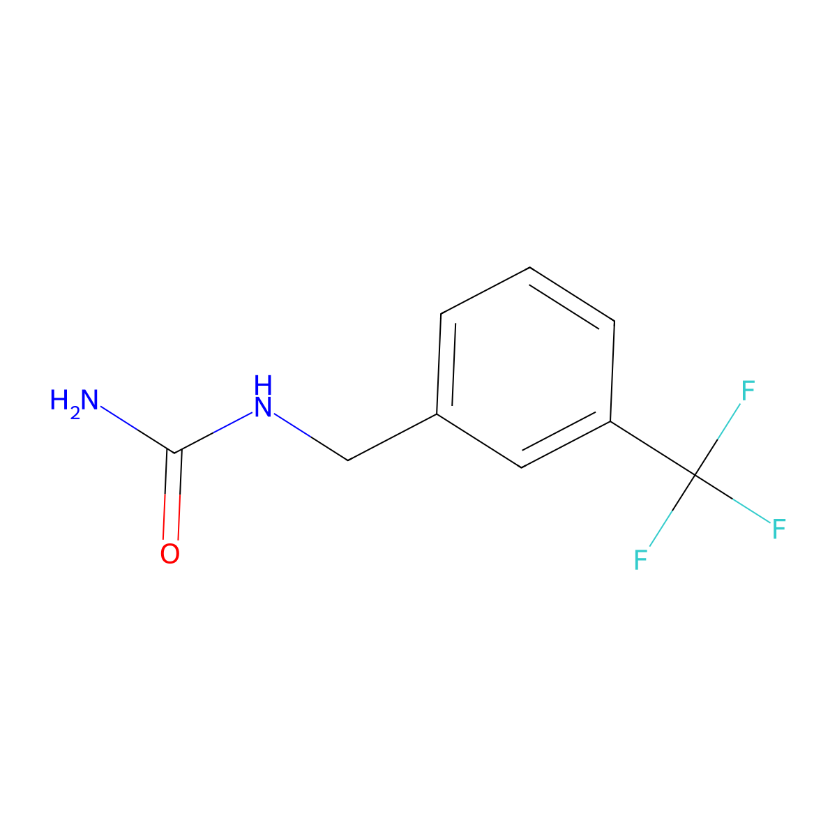 N-[3-(trifluoromethyl)benzyl]urea molecular structure, CAS 296277-59-3