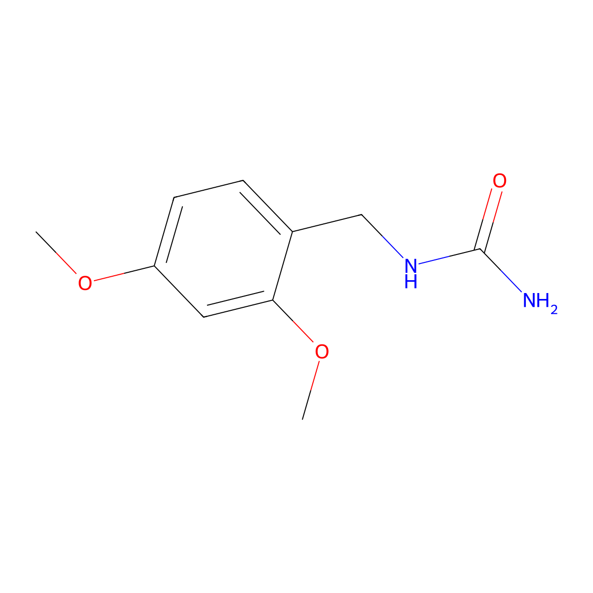 1-(2,4-Dimethoxybenzyl)urea molecular structure, CAS 296277-76-4