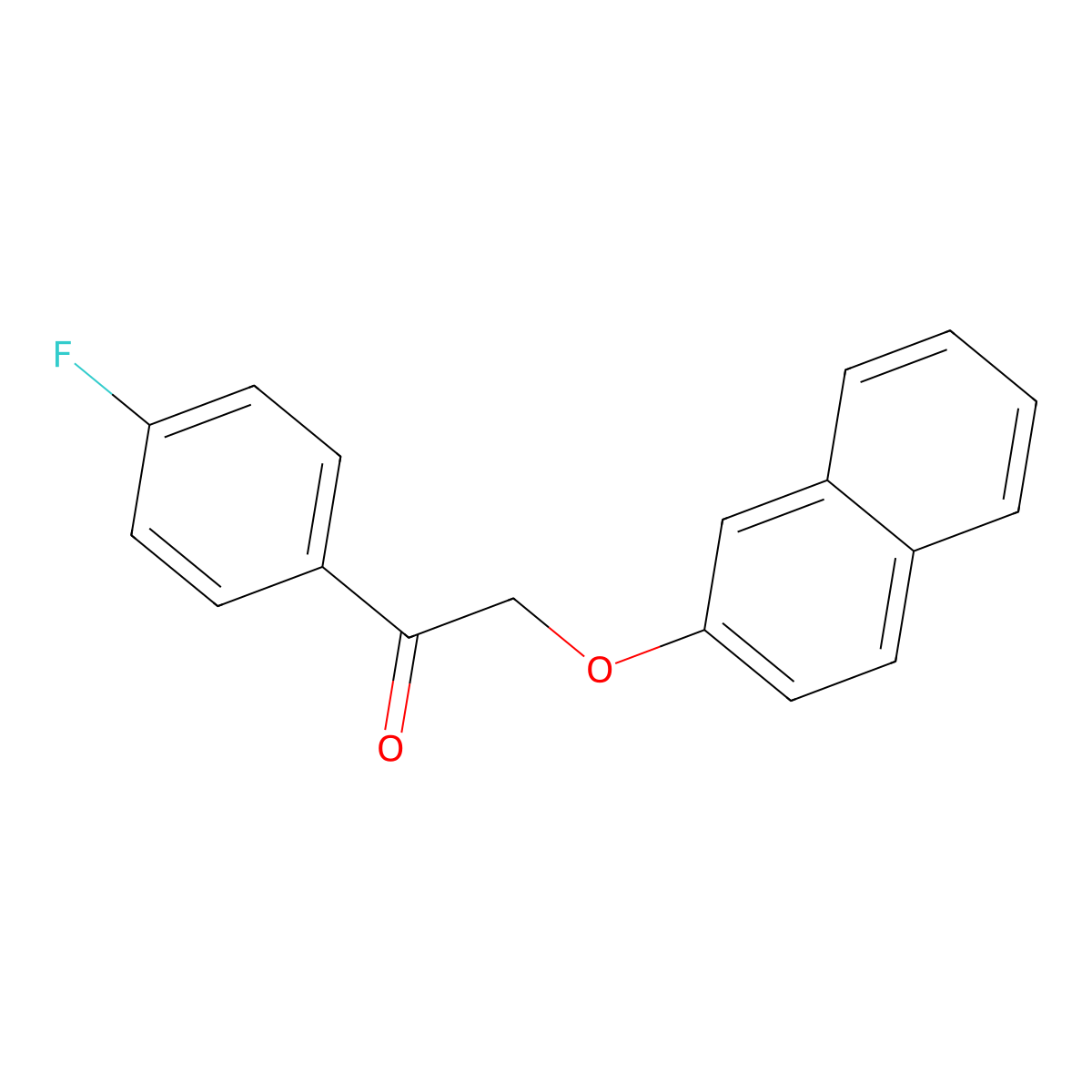 1-(4-Fluorophenyl)-2-(2-naphthyloxy)ethanone molecular structure, CAS 296278-02-9