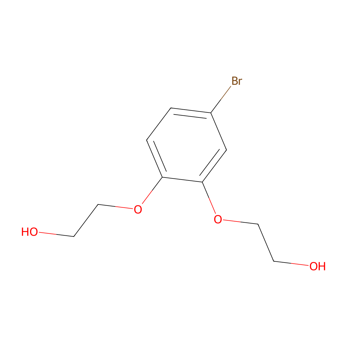 2-[4-Bromo-2-(2-hydroxyethoxy)phenoxy]ethanol molecular structure, CAS 296279-66-8