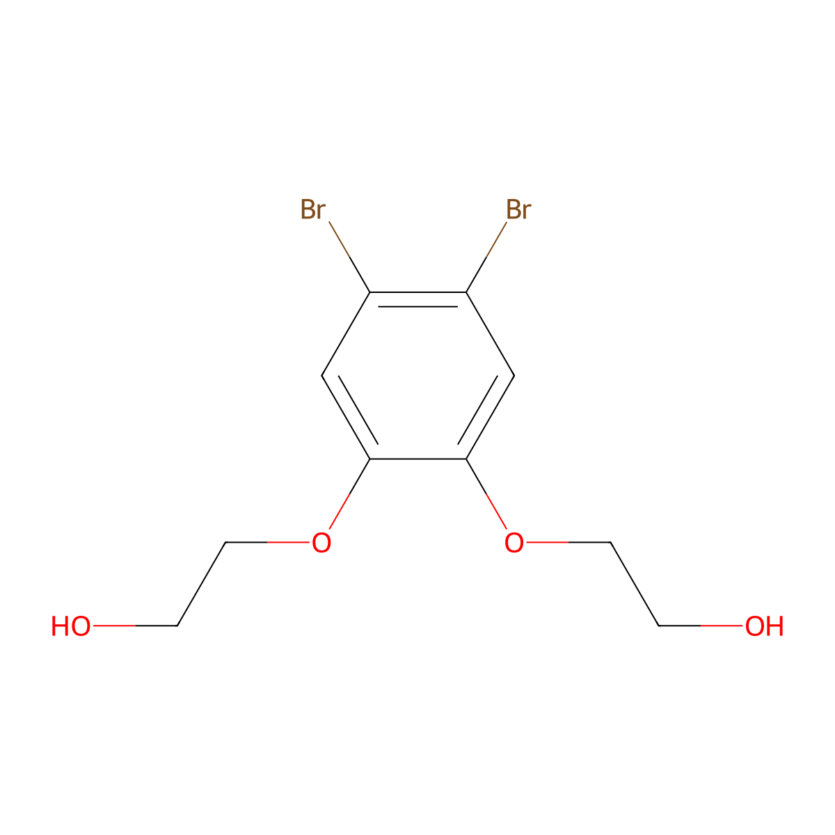 2-[4,5-Dibromo-2-(2-hydroxyethoxy)phenoxy]ethan-1-ol molecular structure, CAS 296279-79-3