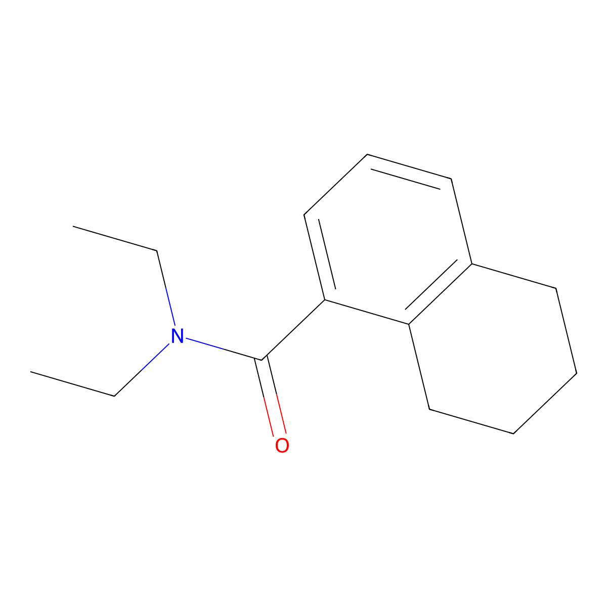 N,N-diethyl-5,6,7,8-tetrahydronaphthalene-1-carboxamide molecular structure, CAS 296281-84-0