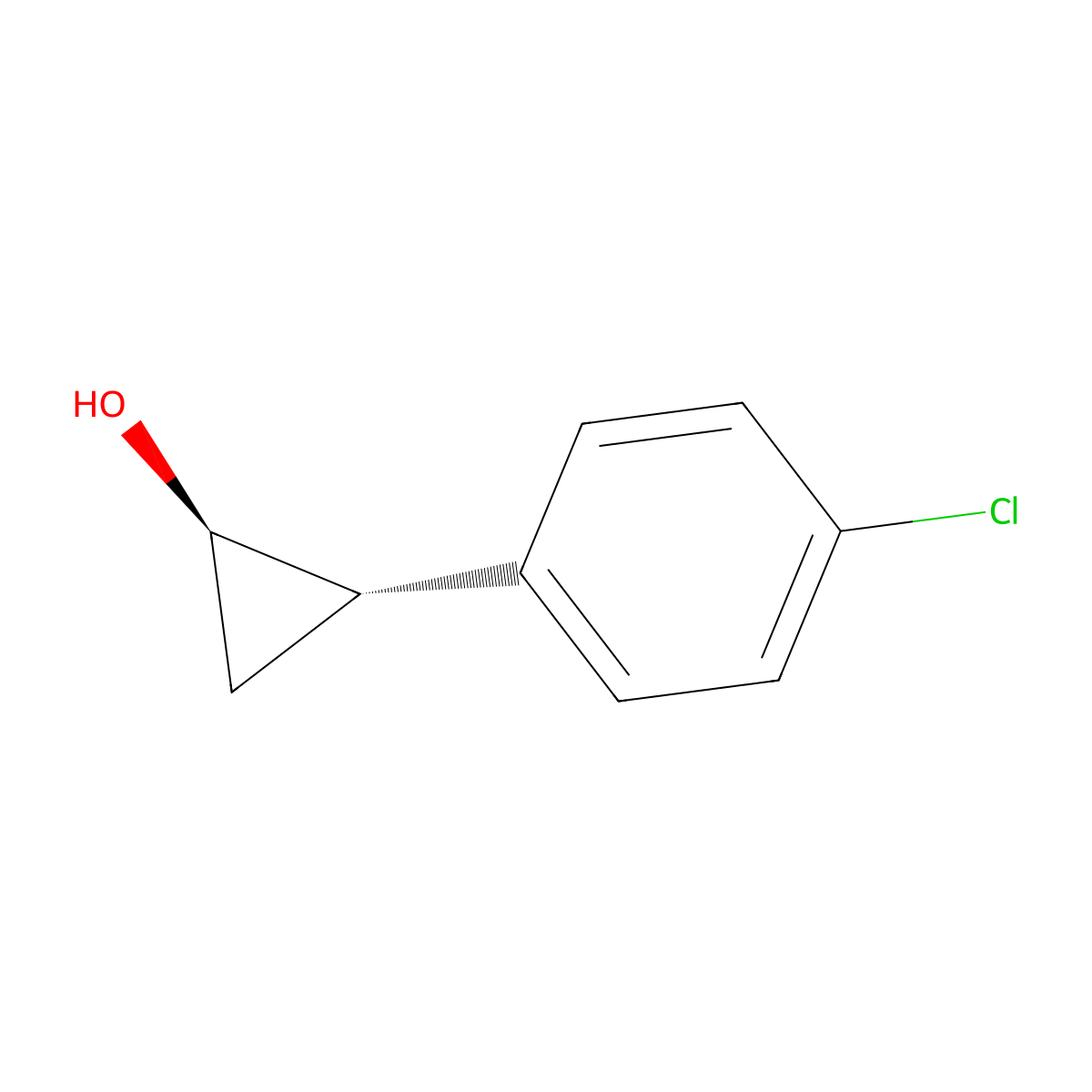 rac-(1R,2S)-2-(4-chlorophenyl)cyclopropan-1-ol molecular structure, CAS 2962836-04-8
