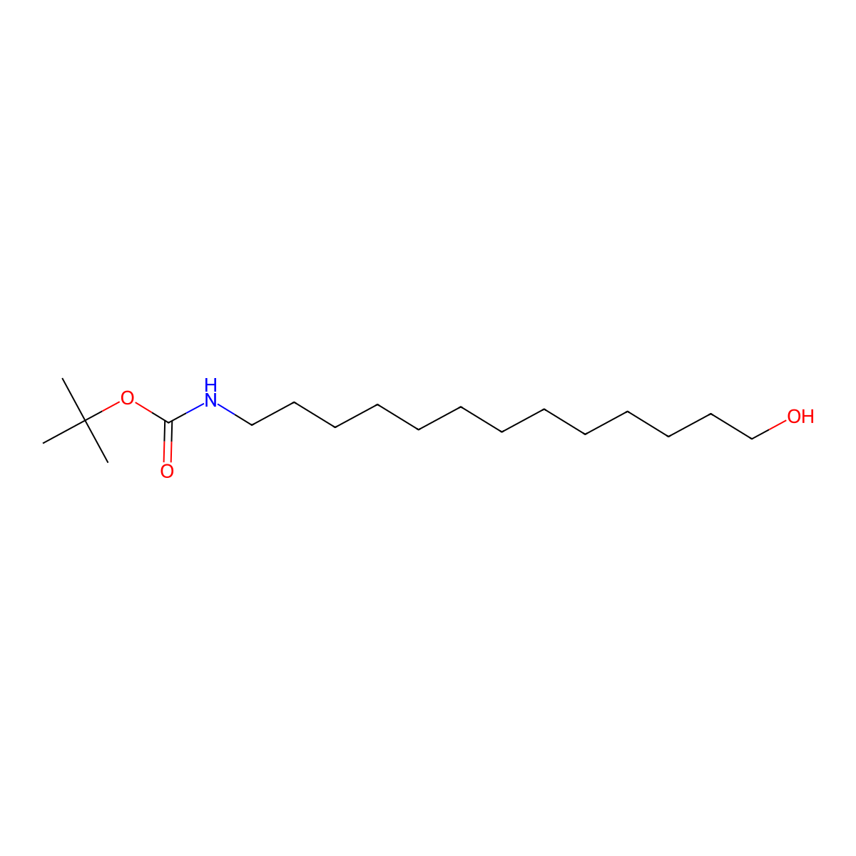 tert-Butyl (13-hydroxytridecyl)carbamate molecular structure, CAS 2962953-86-0