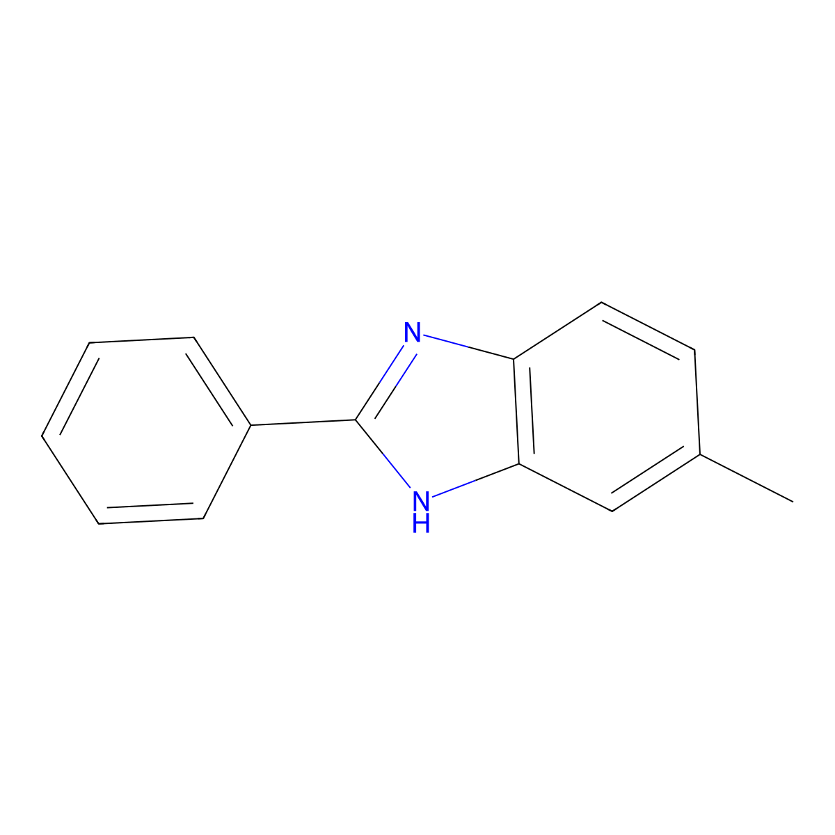 5-Methyl-2-phenyl-1H-benzoimidazole molecular structure, CAS 2963-65-7