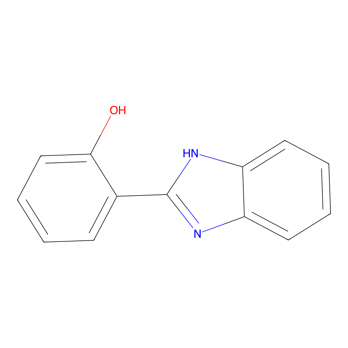 2-(2'-Hydroxyphenyl)benzimidazole molecular structure, CAS 2963-66-8