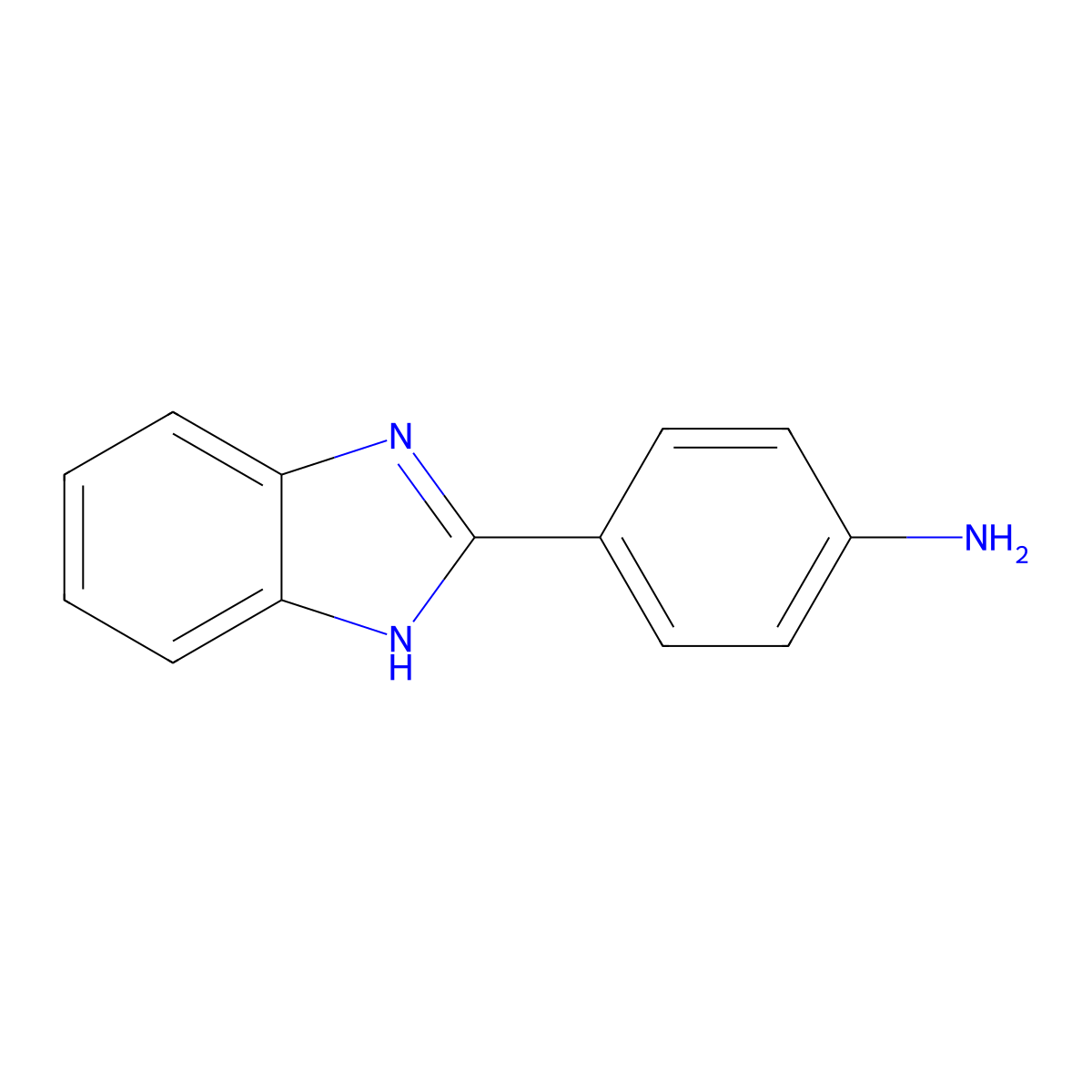 4-(1H-1,3-benzodiazol-2-yl)aniline molecular structure, CAS 2963-77-1
