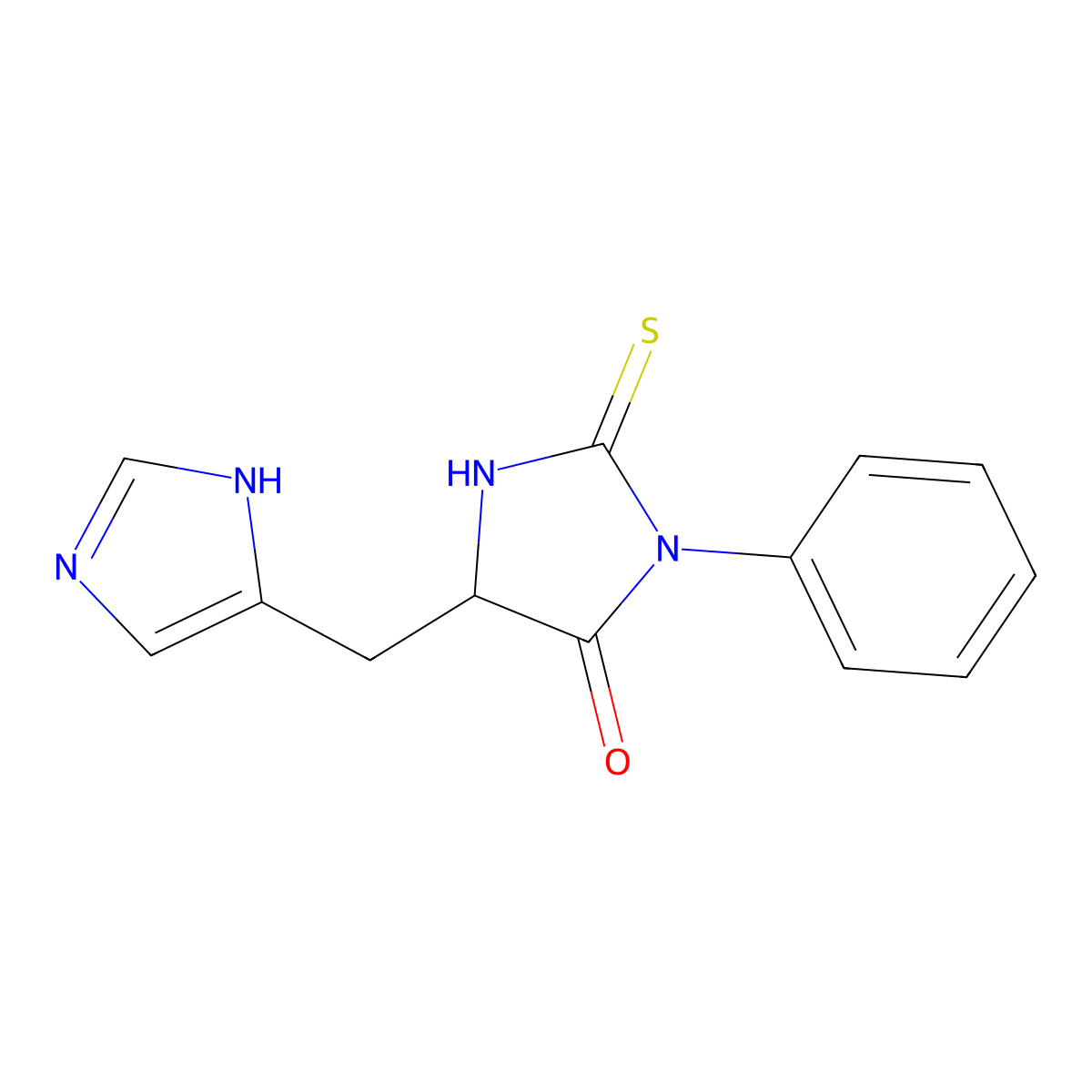 Phenylthiohydantoin histidine) molecular structure, CAS 29635-98-1