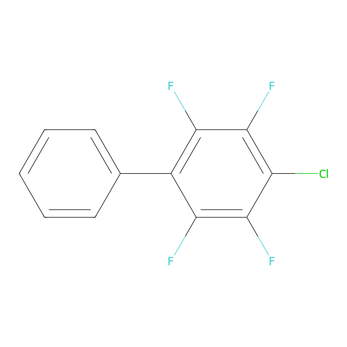 4-Chloro-1-phenyl-2,3,5,6-tetrafluorobenzene molecular structure, CAS 29636-77-9