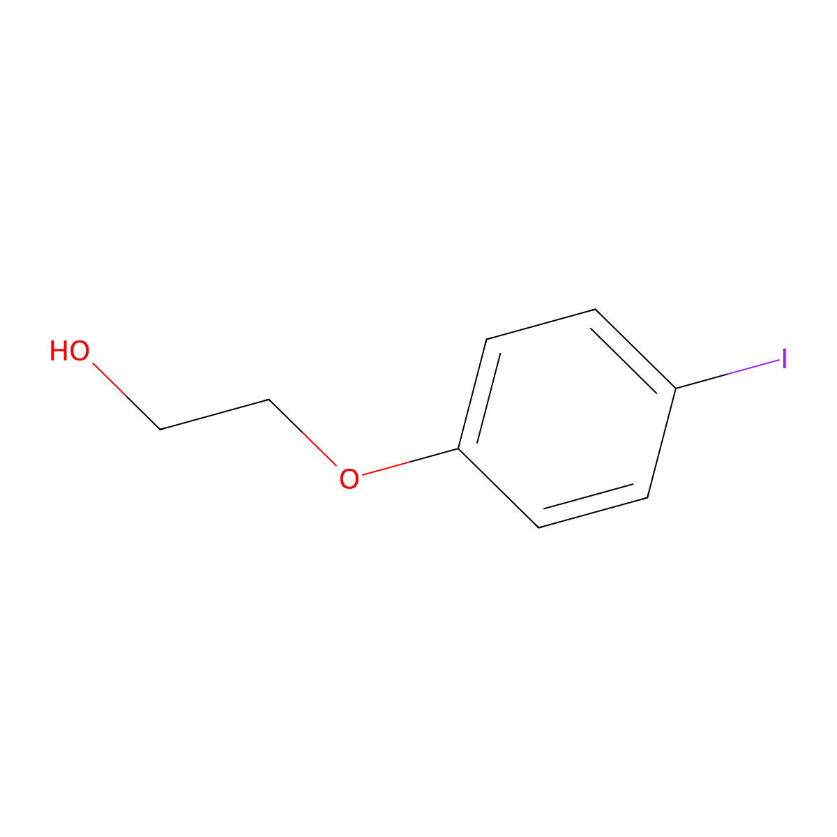 2-(4-Iodophenoxy)ethanol molecular structure, CAS 29639-77-8