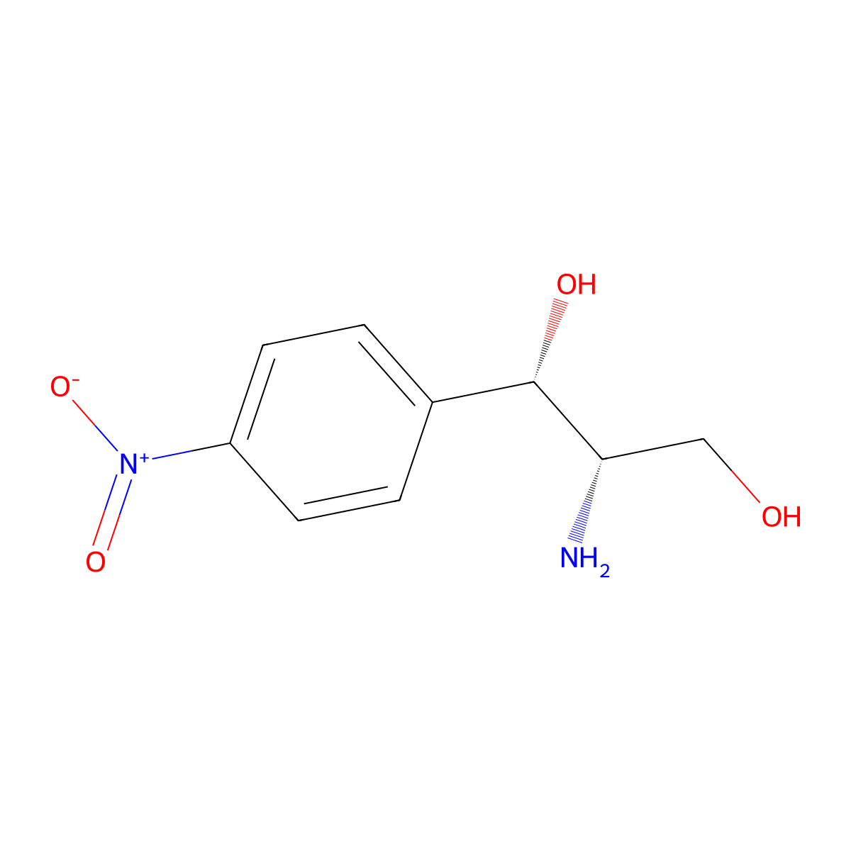 (1S,2S)-2-Amino-1-(4-nitrophenyl)-1,3-propanediol molecular structure, CAS 2964-48-9