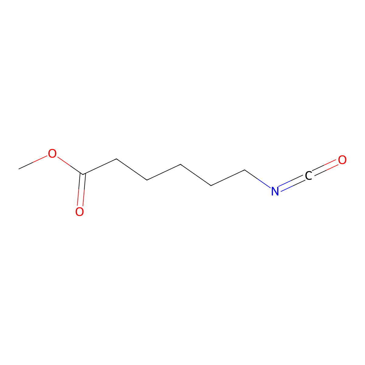 Methyl 6-isocyanatohexanoate molecular structure, CAS 29640-13-9