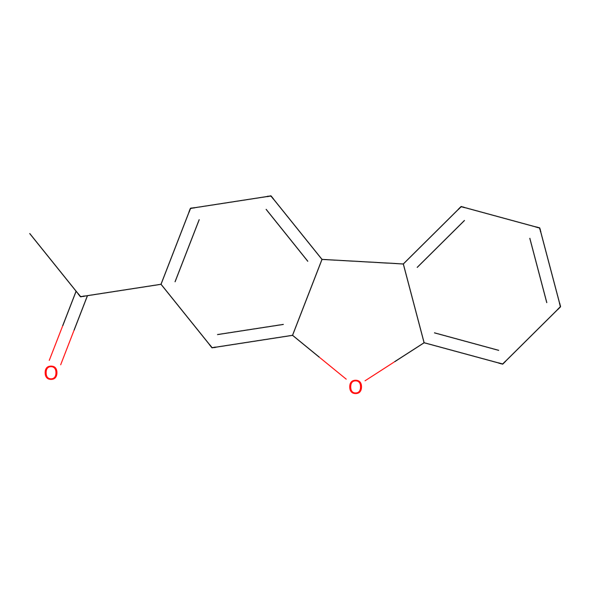 3-Acetyldibenzofuran molecular structure, CAS 29640-76-4
