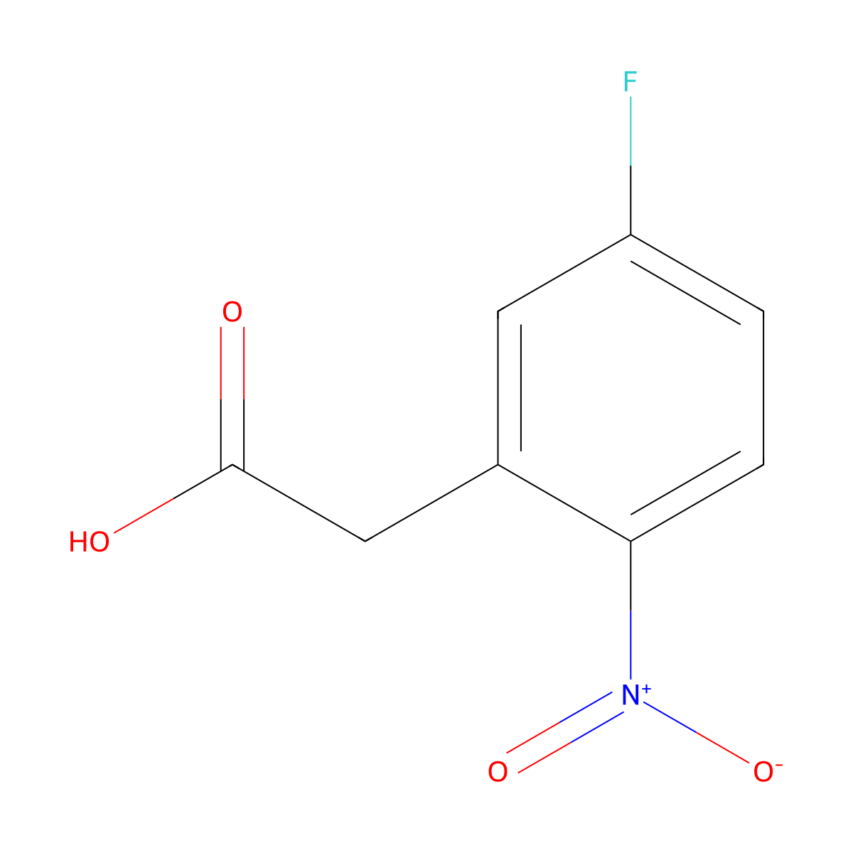 2-(5-Fluoro-2-nitrophenyl)acetic acid molecular structure, CAS 29640-98-0