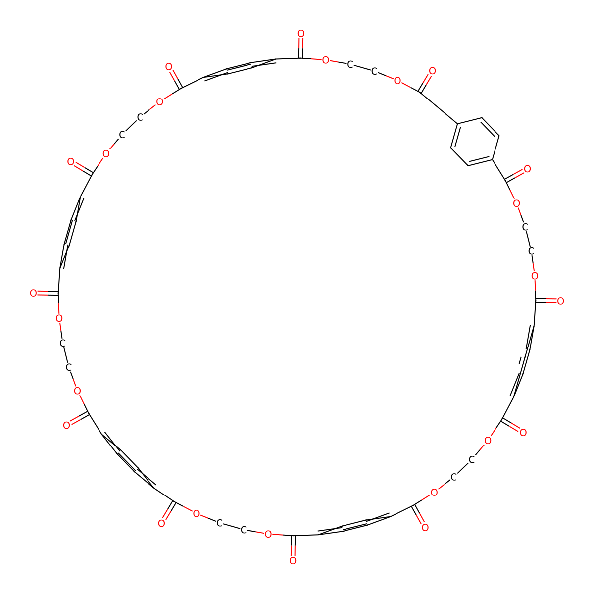 Ethylene Terephthalate Cyclic Hexamer molecular structure, CAS 29644-29-9