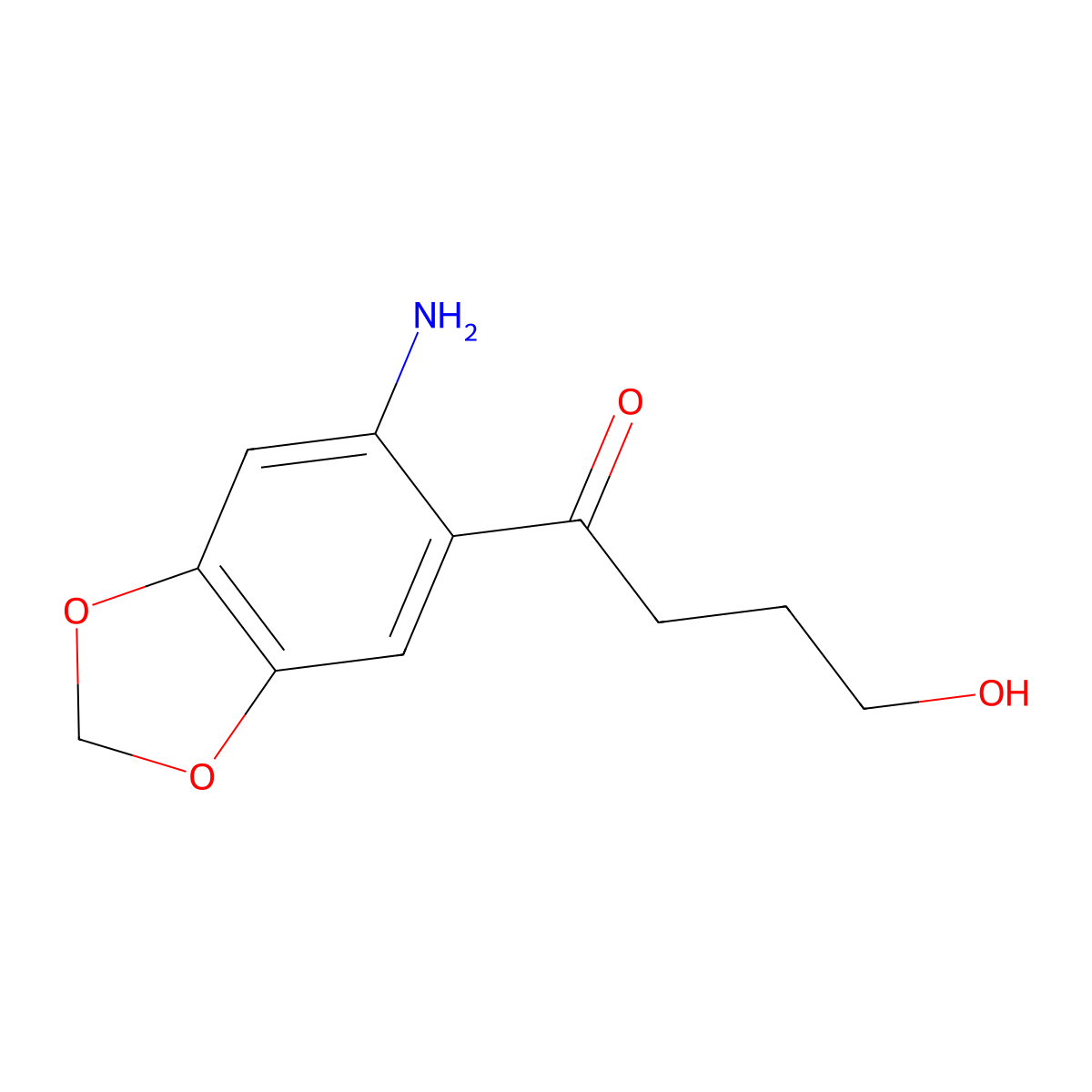 1-(6-Aminobenzo[D][1,3]dioxol-5-YL)-4-hydroxybutan-1-one molecular structure, CAS 2964513-22-0