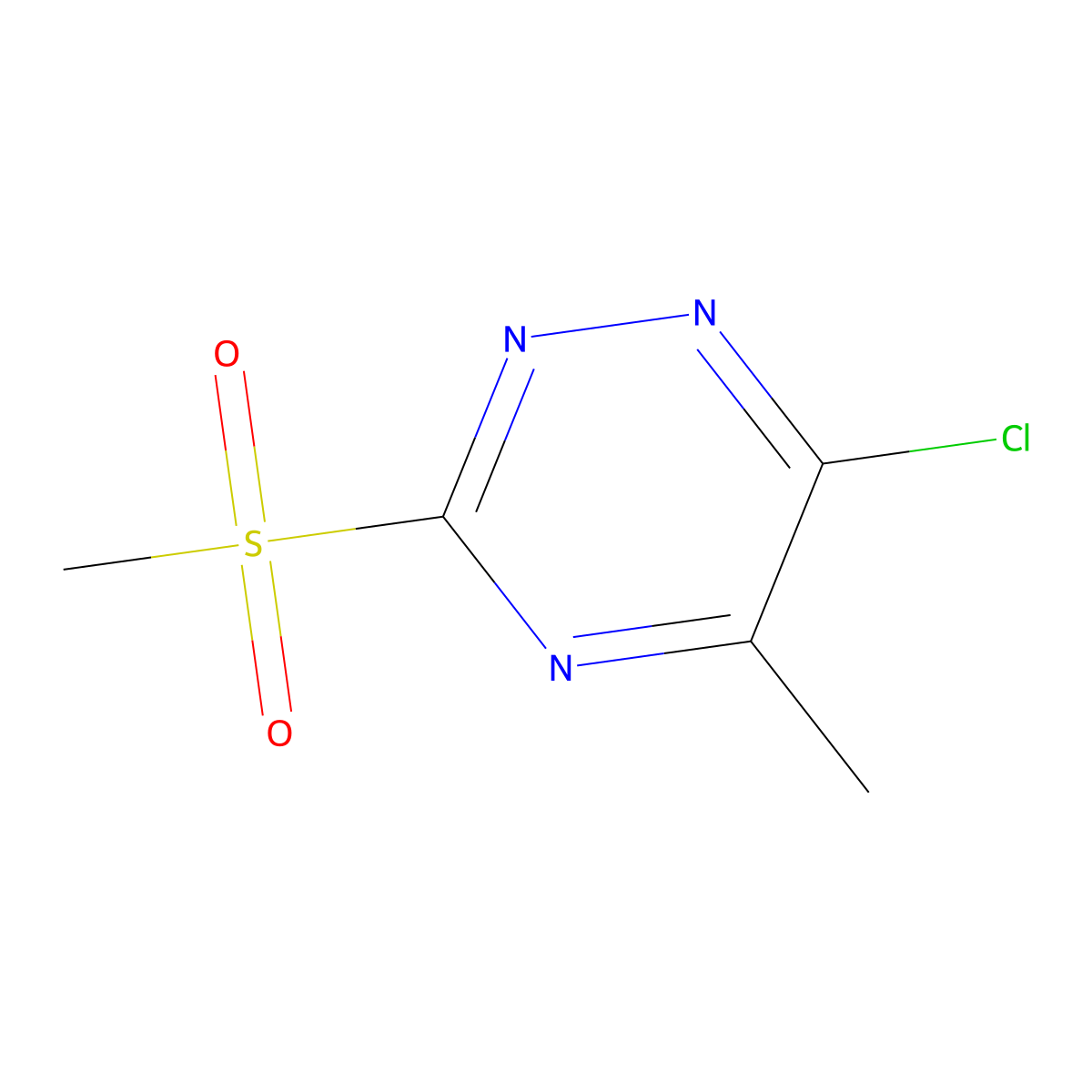 6-Chloro-5-methyl-3-methylsulfonyl-1,2,4-triazine molecular structure, CAS 2964588-26-7