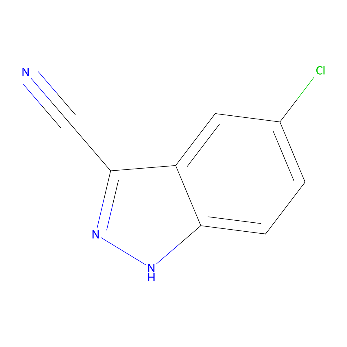 5-Chloro-1H-indazole-3-carbonitrile molecular structure, CAS 29646-35-3