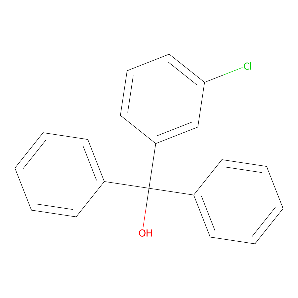 (3-Chlorophenyl)diphenylmethanol molecular structure, CAS 29647-82-3