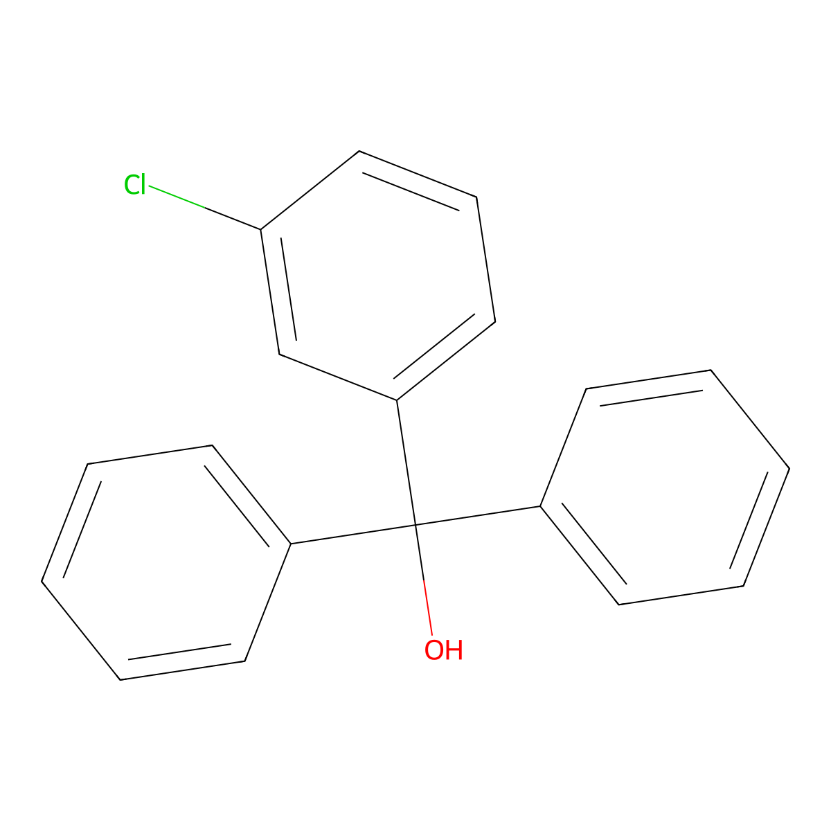 (3-Chlorophenyl)diphenylmethanol molecular structure, CAS 29647-82-3