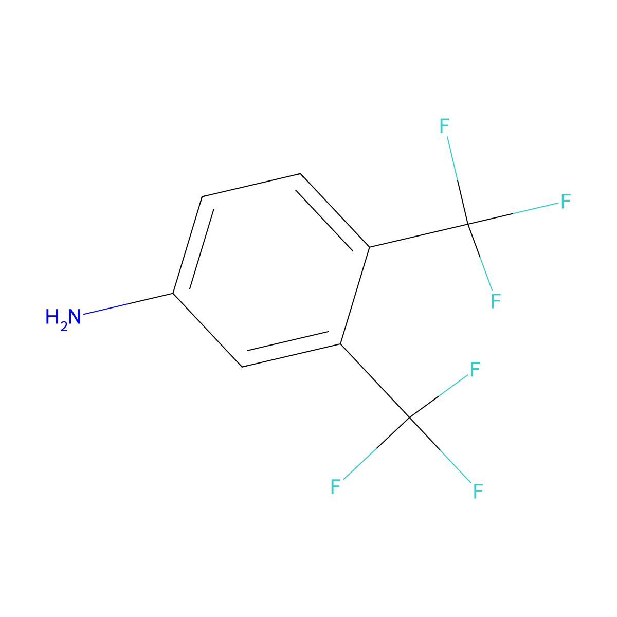 3,4-Bis(trifluoromethyl)aniline molecular structure, CAS 2965-07-3