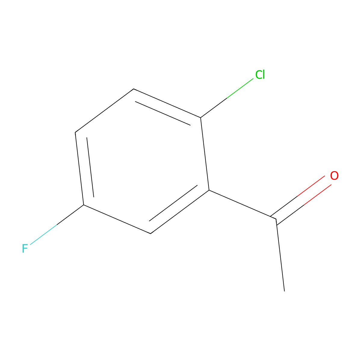 2'-Chloro-5'-fluoroacetophenone molecular structure, CAS 2965-16-4