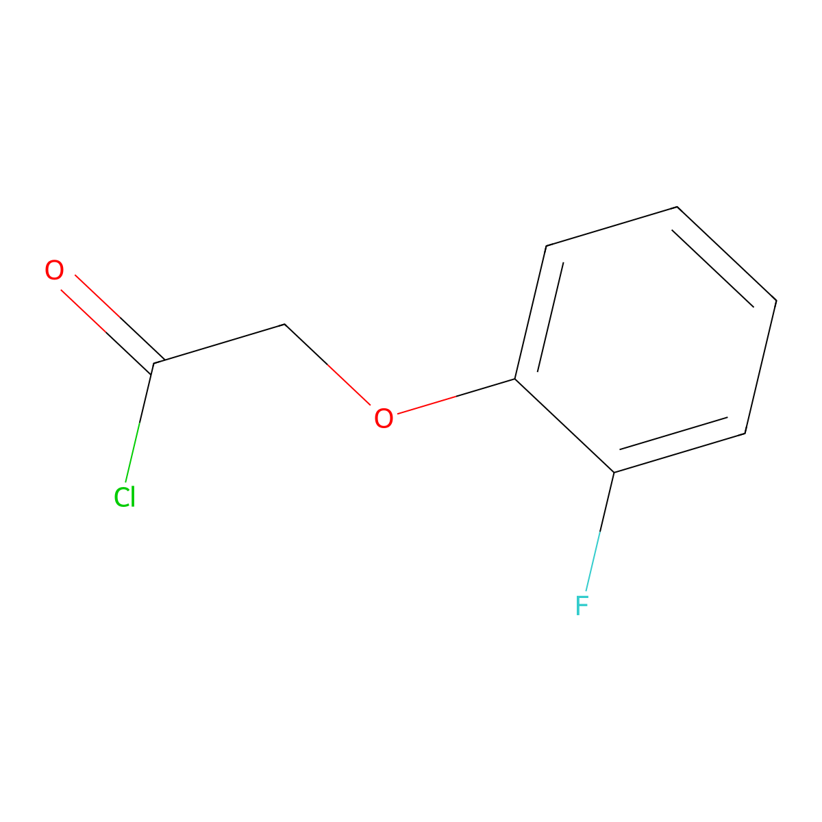 (2-Fluorophenoxy)acetyl chloride molecular structure, CAS 2965-17-5